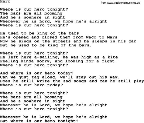 'Cause you got tired of my scheming. . Hero lyrics